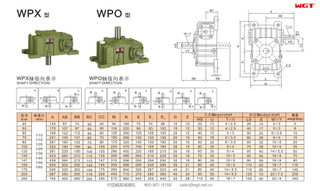 WPX60 worm gear reducer single speed reducer